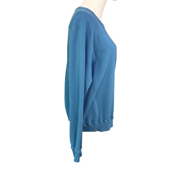 Big Bud Press Teal Blue Cotton Crewneck Sweatshirt XS Made In Los Angeles - Picture 6 of 8